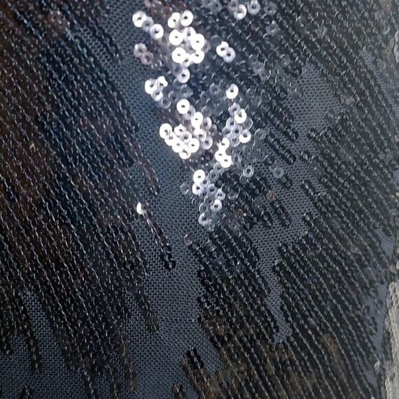 JULES AND CLEO Maxi Dress 8 Formal Gown Navy Sequin Strappy Open Back Prom - Picture 8 of 15